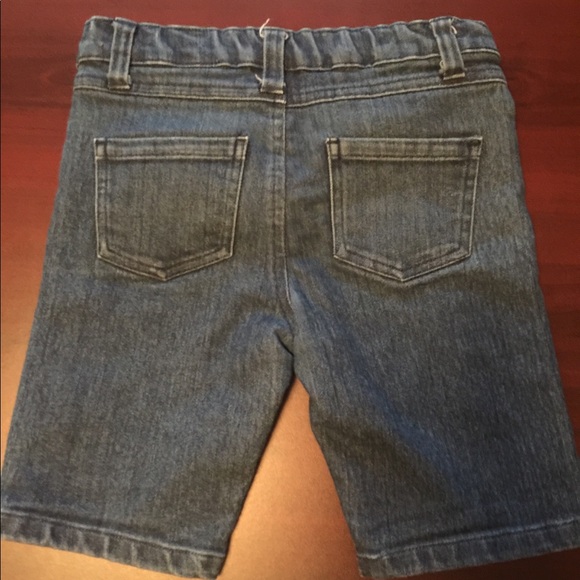 Jeans Shorts w/ Lace Sides - Picture 2 of 3